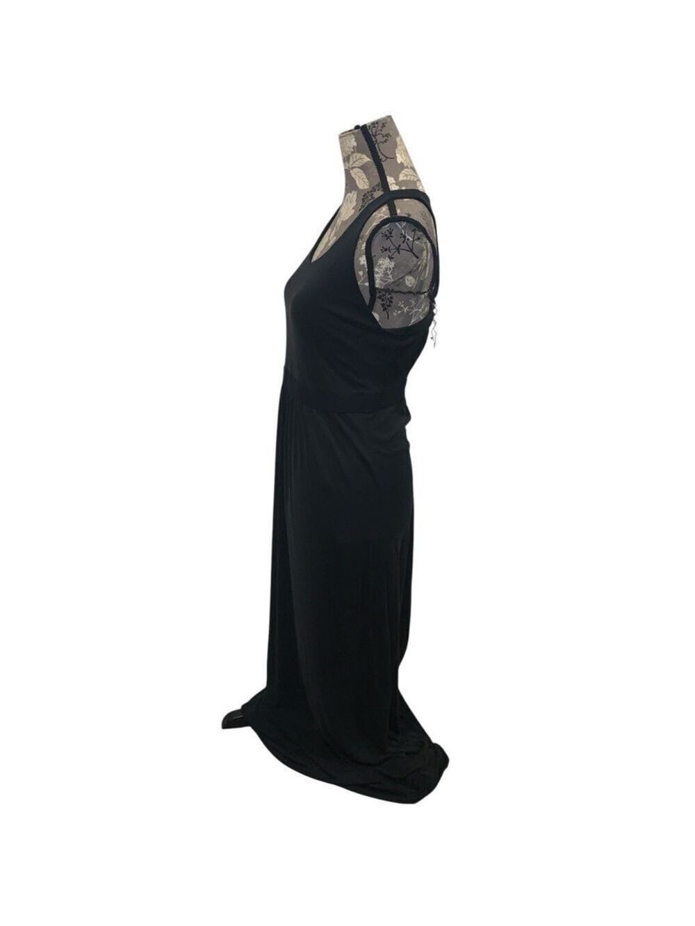 BCBG MaxAzria Black Twist Back Sleeveless Maxi Dress size small Y2K - Picture 5 of 8